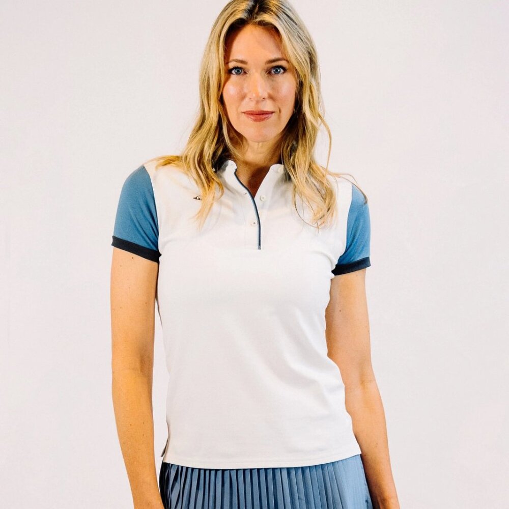 Radmor Michele Block Stretch Pique Golf Polo Shirt XL